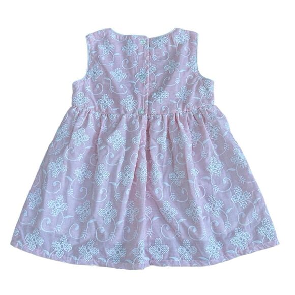 NWT CandyHouse Little Girl A Line Formal Floral Embroidered Pink & White Dress - Picture 5 of 6